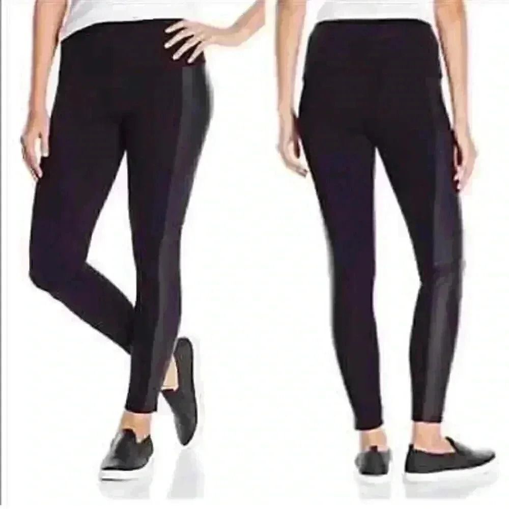 Lysse Faux Black Leather Leggings Size Small